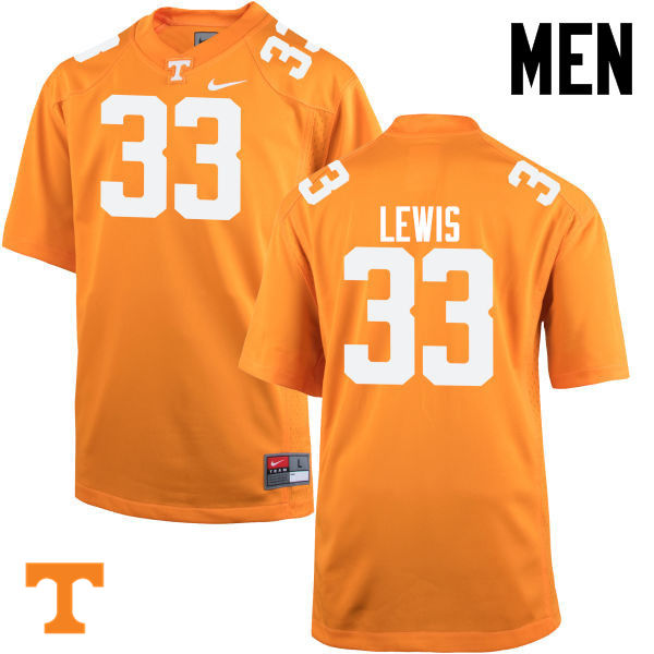 Men #33 Jeremy Lewis Tennessee Volunteers College Football Jerseys-Orange